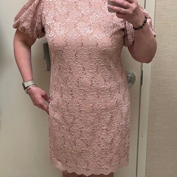 Jessica Howard Lace Short Sleeve Sheath Dress - Picture 4 of 4